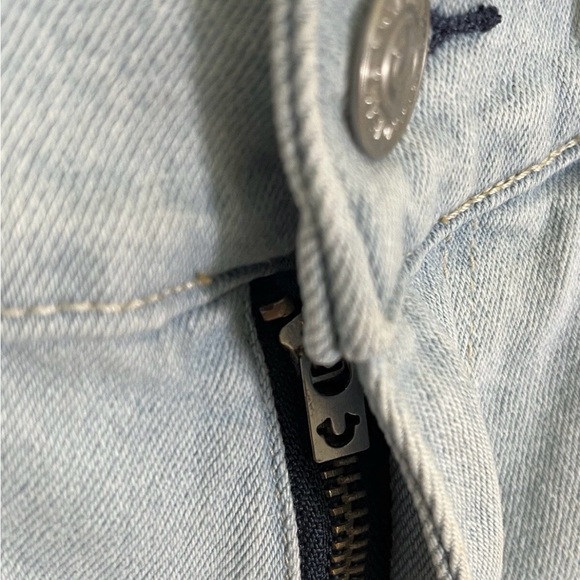 TRUE RELIGION Rocco Jean Shorts Men's Sz 31 Light Wash Relaxed Skinny Flap New - Picture 7 of 9